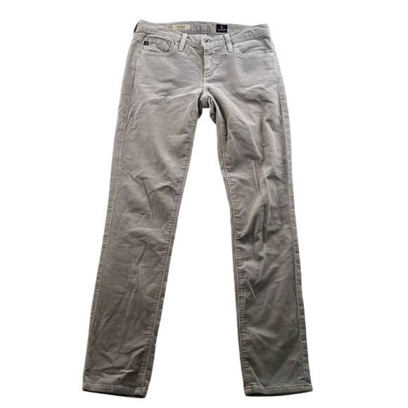 Adriano Goldschmied Womens Corduroy Pants Size 27R Stevie Slim Straight Gray - Picture 1 of 16